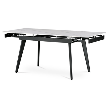 Jedálenský stôl GAREN biely mramor/čierna 2