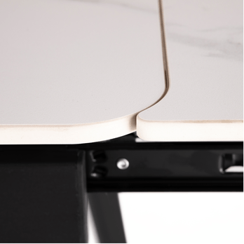 Jedálenský stôl GAREN biely mramor/čierna 3