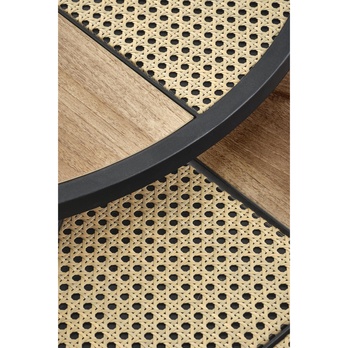 Konferenčný stolík GARMINA dub zlatý/čierna, sada 2 ks 2