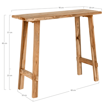 Konzolový stolík GARUNO teak 6