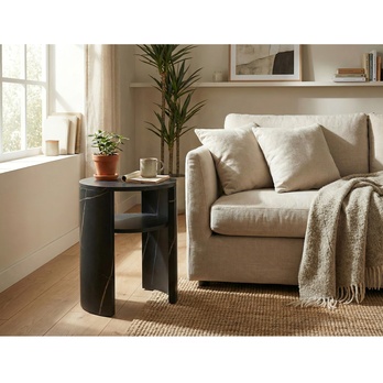 Prístavný stolík GAYA čierny mramor 1