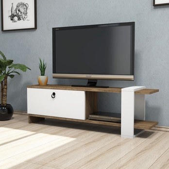 TV stolík GAYE orech/biela 1
