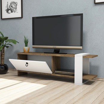 TV stolík GAYE orech/biela 2