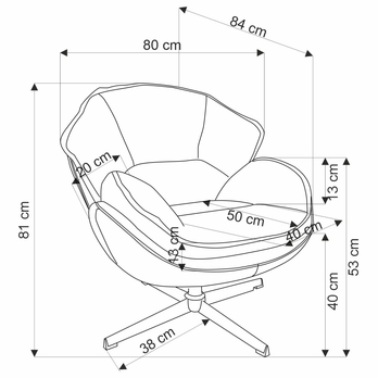 Kreslo GEADU horčicová 10