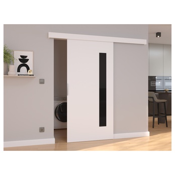 Posuvné dvere GELA 106 biela/čierna, 106x205 cm 1