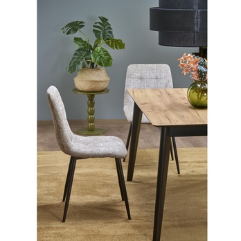 Jedálenský stôl GELAON dub wotan/čierna 12