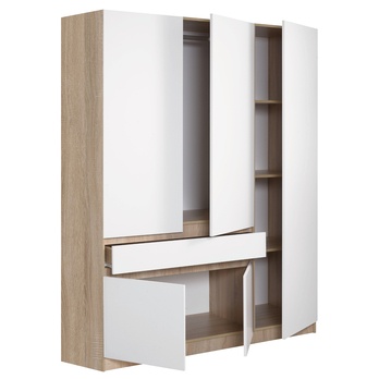 Šatníková skriňa GEN 2 biela/dub sonoma 2