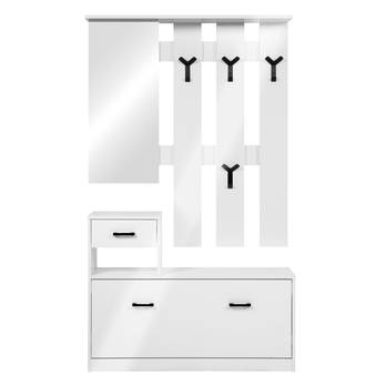 Predsieňová stena GENYA biela vysoký lesk 2