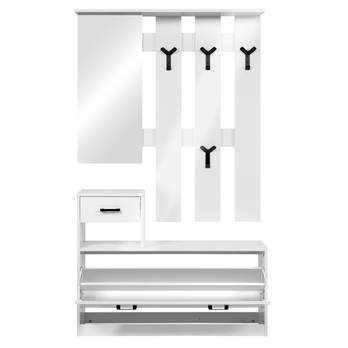 Predsieňová stena GENYA biela vysoký lesk 3