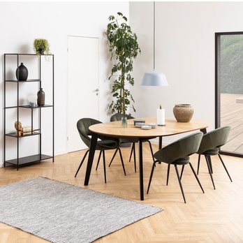 Jedálenský stôl GEORGETOWN matný dub/matná čierna 7