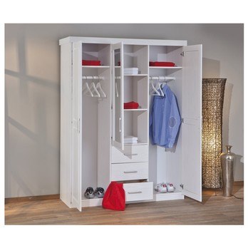 Šatníková skriňa GERALDINE biela 3