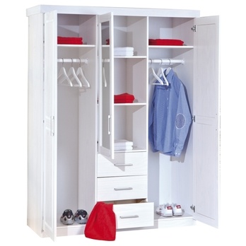 Šatníková skriňa GERALDINE biela 2