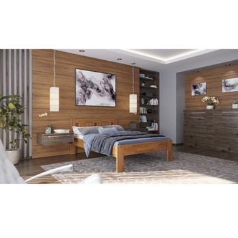 Posteľ GERDA I dub/svetlý orech, 120x200 cm 1