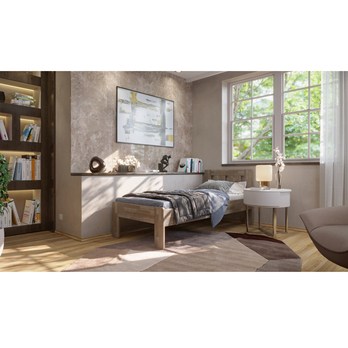 Posteľ GERDA I buk/sivá, 90x200 cm 1