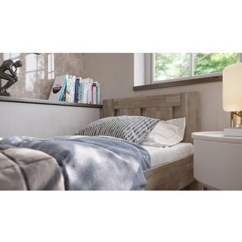Posteľ GERDA I buk/sivá, 90x200 cm 6