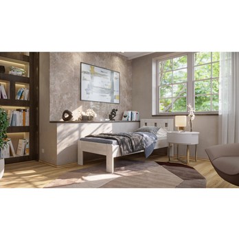 Posteľ GERDA I buk/biela, 100x200 cm 1