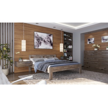 Posteľ GERDA II buk/sivá, 180x200 cm 1