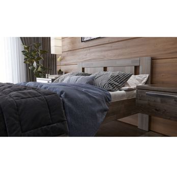 Posteľ GERDA II buk/sivá, 140x200 cm 6