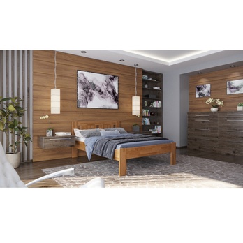 Posteľ GERDA II dub/svetlý orech, 140x200 cm 1