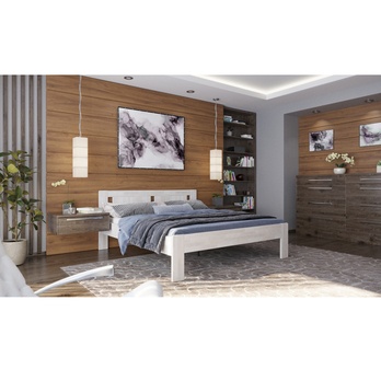 Posteľ GERDA II buk/biela, 160x200 cm 1