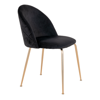 Jedálenská stolička GINUVI čierna/zlatá 2