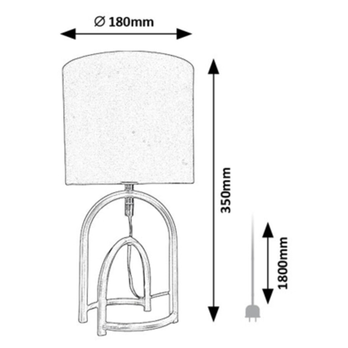 Stolná lampa GISAYA čierna/zlatá 4