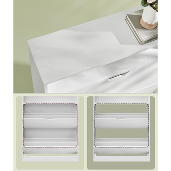 Skrinka na topánky GLANCE 3 biela 4