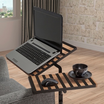 Stôl na notebook GLEN 4 borovica atlantic/čierna 1