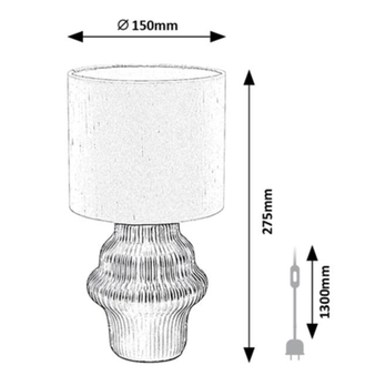 Stolná lampa GLIMO čierna/biela 4