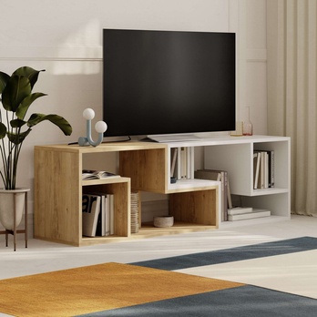 TV stolík GLIS dub/biela 1