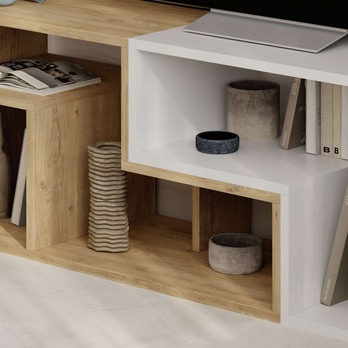 TV stolík GLIS dub/biela 4