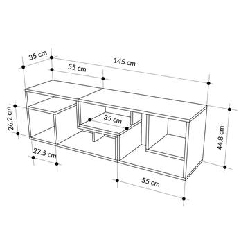 TV stolík GLIS dub/biela 6