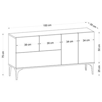 Komoda GLISE biela 4