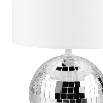 Stolná lampa GLITZA biela/strieborná 1