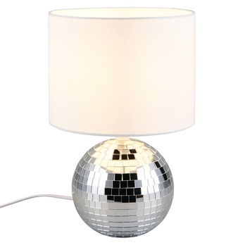 Stolná lampa GLITZA biela/strieborná 2