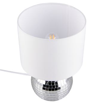 Stolná lampa GLITZA biela/strieborná 3
