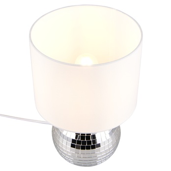 Stolná lampa GLITZA biela/strieborná 4