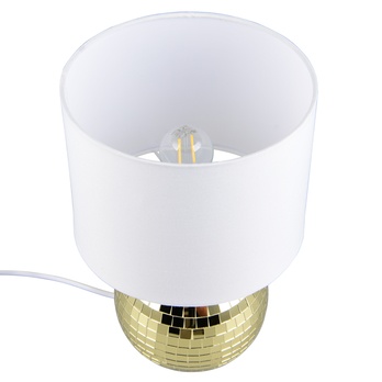 Stolná lampa GLITZA biela/zlatá 3