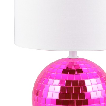 Stolná lampa GLITZA biela/ružová 1