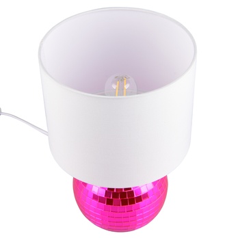 Stolná lampa GLITZA biela/ružová 3
