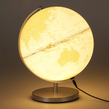 Stolná lampa GLOBUS biela/strieborná 1