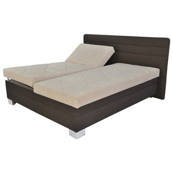 Polohovacia posteľ s matracom GLORIA hnedá/béžová, 180x200 cm 2