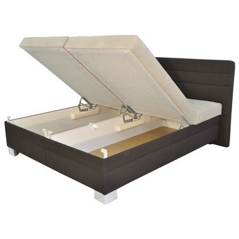 Polohovacia posteľ s matracom GLORIA hnedá/béžová, 180x200 cm 3