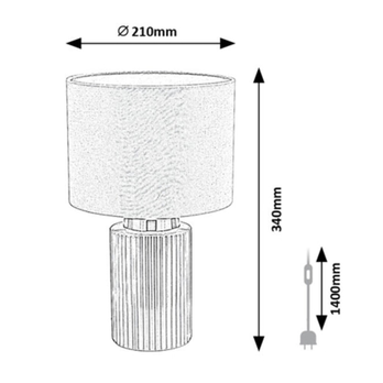Stolná lampa GLOVY sivá/biela 4