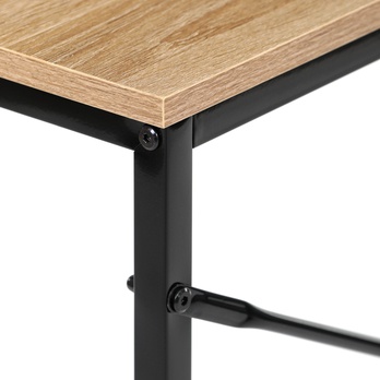 Písací stôl GLOWEN čierny kov/dub divoký 5