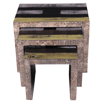 Prístavné stolíky GOA mangovník/akácia, 3 ks 1