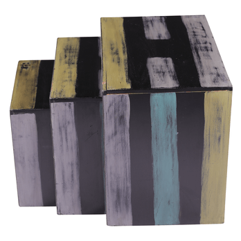 Prístavné stolíky GOA mangovník/akácia, 3 ks 4