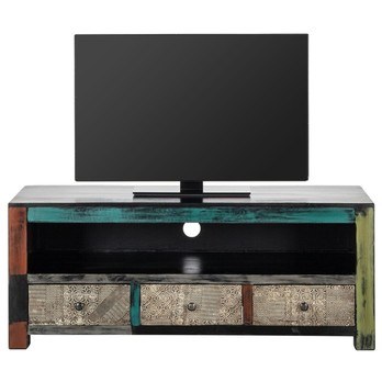 Tv stolík GOA mangovník/akácia/kovové aplikácie, šírka 150 cm 2