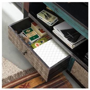 Tv stolík GOA mangovník/akácia/kovové aplikácie, šírka 150 cm 5