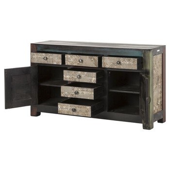 Komoda GOA mangovník/akácia/kovové aplikácie 2